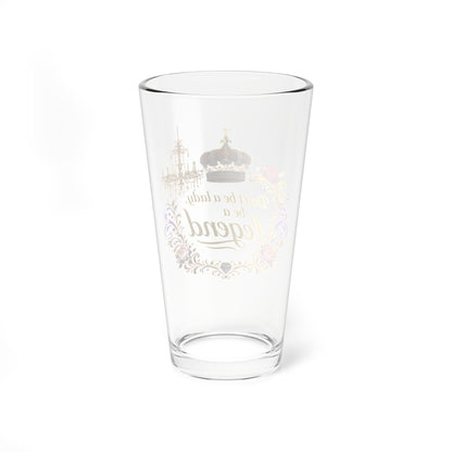 Mixing Glass - "Don't Be a Lady, Be a Legend" 16oz Decorative Cocktail Glass