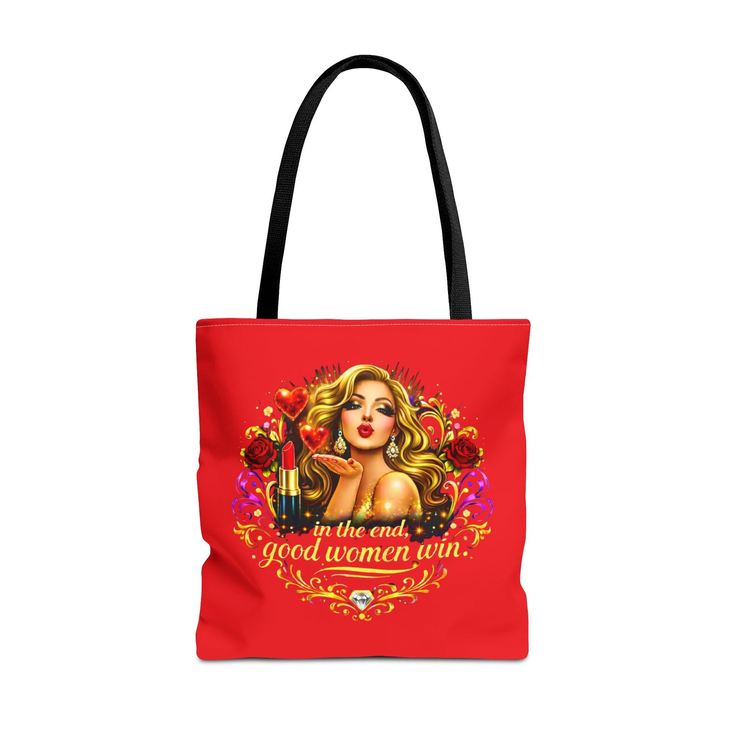 Tote Bag — "In the End, Good Women Win" Glamour Graphic Tote Blonde
