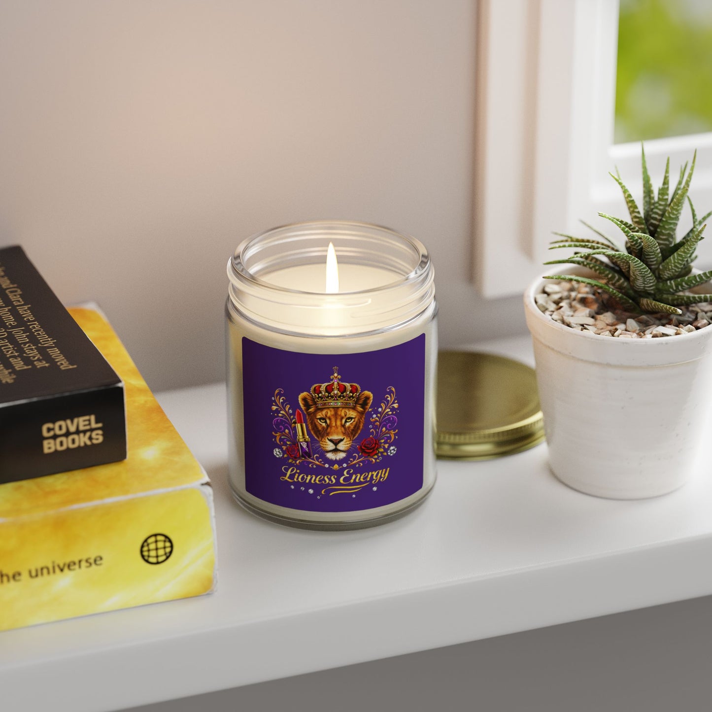 Lioness Energy Soy Candle — Coconut Apricot Wax (4oz & 9oz)