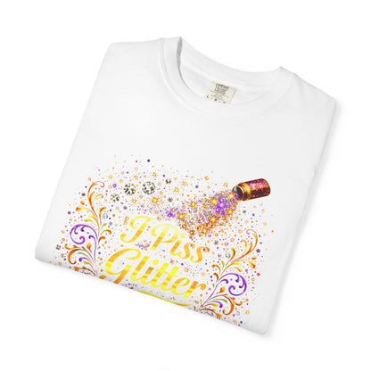 T-Shirt — 'Press Glitter' Sparkle Cosmetic Makeup Tee