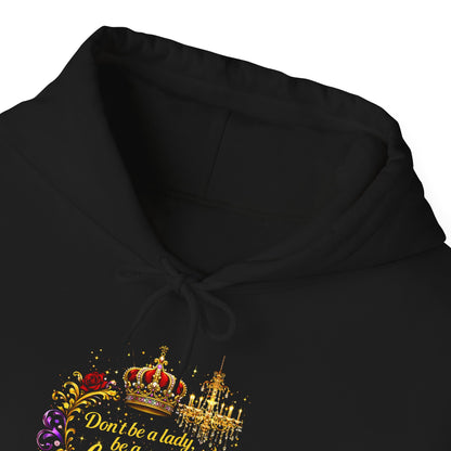 Legend Queen Crown Floral Hoodie — Regal Feminine Comfort Sweatshirt