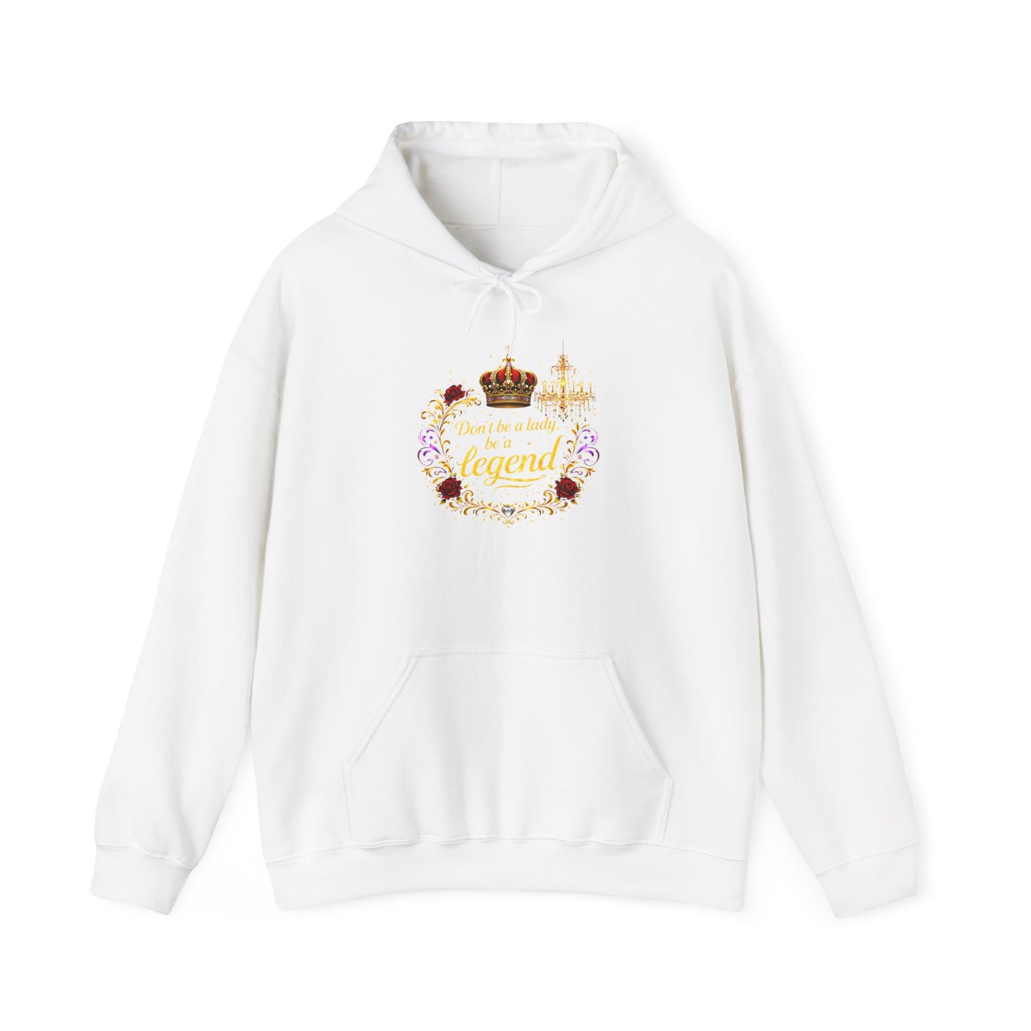 Legend Queen Crown Floral Hoodie — Regal Feminine Comfort Sweatshirt
