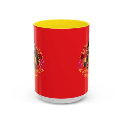 Coffee Mug — "In the End, Good Women Win" BRUNETTE Retro Pin-Up Design