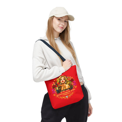 Tote Bag — "In the End, Good Women Win" Glamour Graphic Tote Blonde