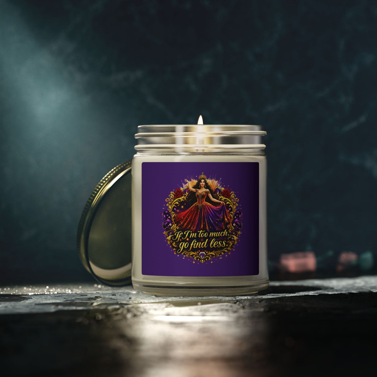 Coconut Apricot Scented Candle — "If I’m too much, go find less" (4oz & 9oz) Brunette