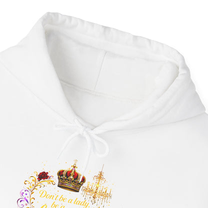 Legend Queen Crown Floral Hoodie — Regal Feminine Comfort Sweatshirt