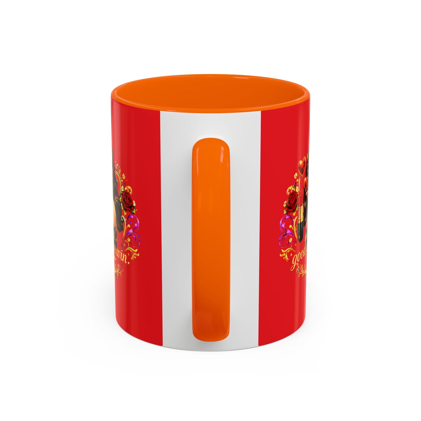 Coffee Mug — "In the End, Good Women Win" BRUNETTE Retro Pin-Up Design