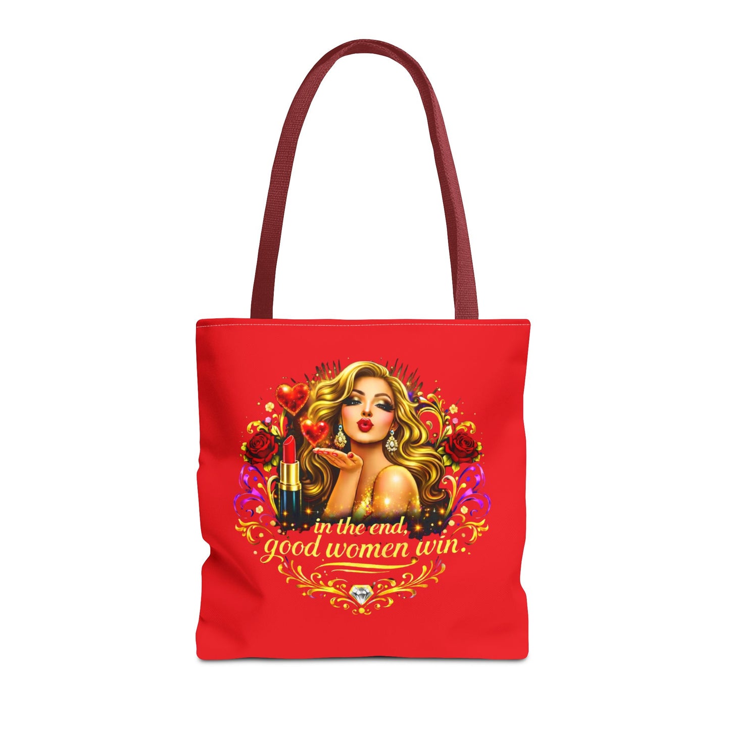 Tote Bag — "In the End, Good Women Win" Glamour Graphic Tote Blonde