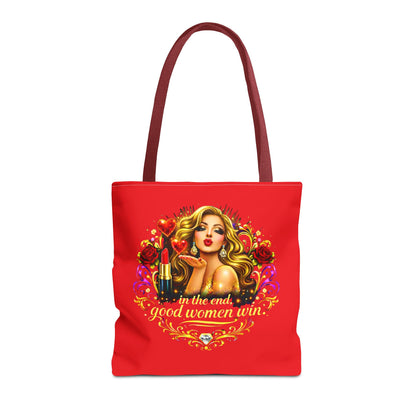 Tote Bag — "In the End, Good Women Win" Glamour Graphic Tote Blonde