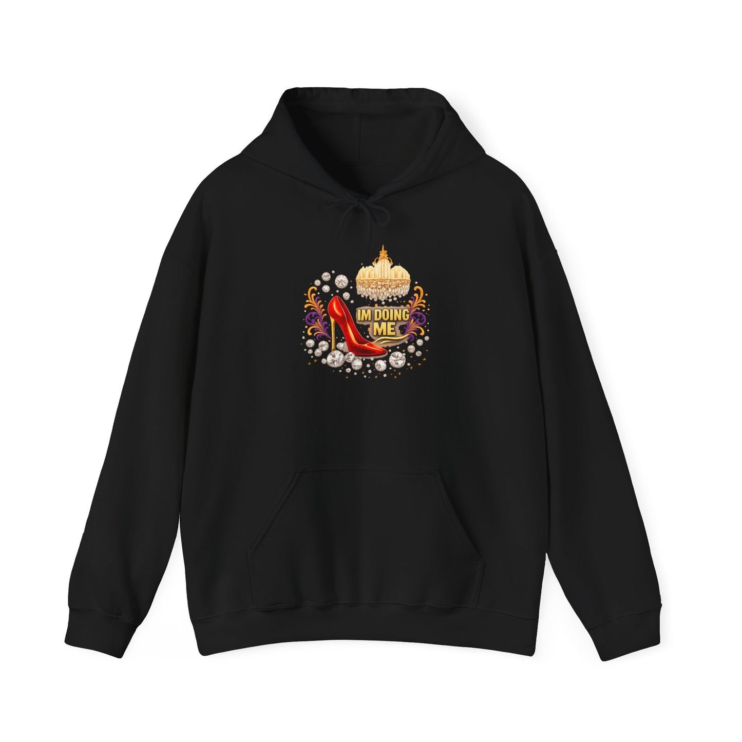 Hoodie — 'I'm Doing Me' High Heel Crown Graphic Hooded Sweatshirt