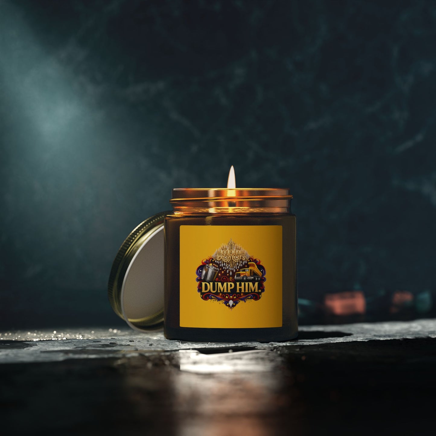 Coconut Apricot Scented Candle — 'Dump Him' Jar (4oz & 9oz)