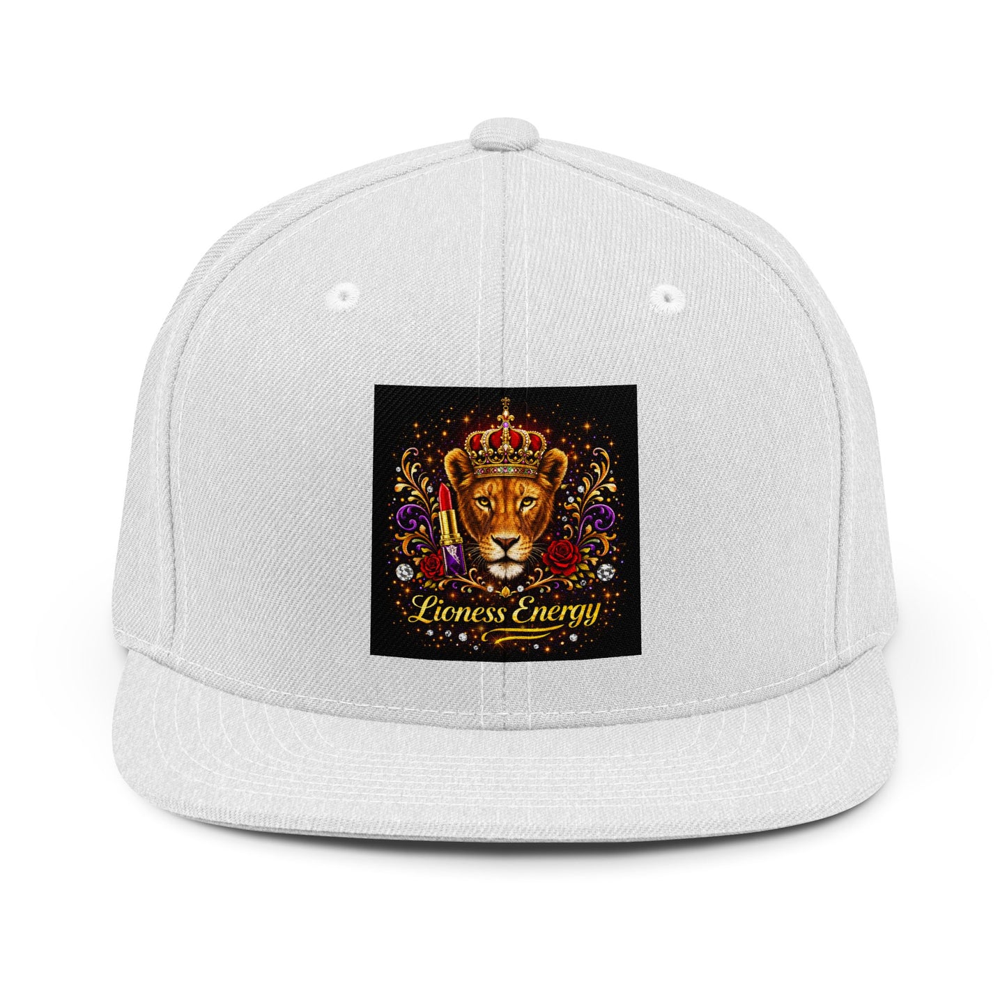 Lioness Energy Snapback Hat — Crowned Lion Design