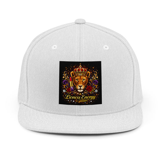 Lioness Energy Snapback Hat — Crowned Lion Design