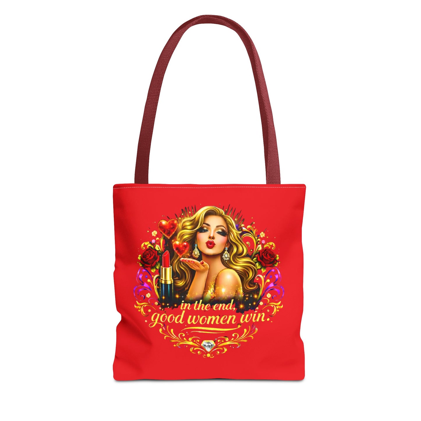 Tote Bag — "In the End, Good Women Win" Glamour Graphic Tote Blonde