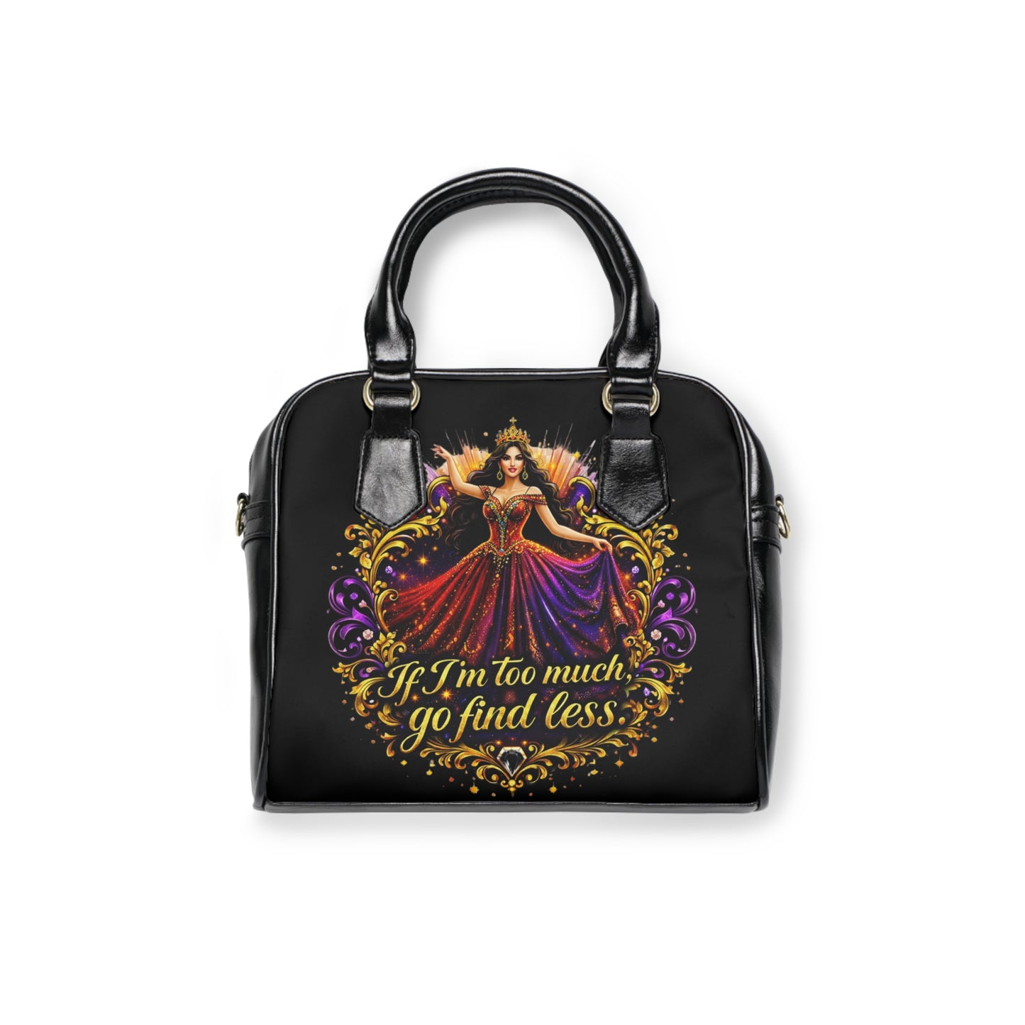 Too Much, Find Less Brunette Shoulder Handbag