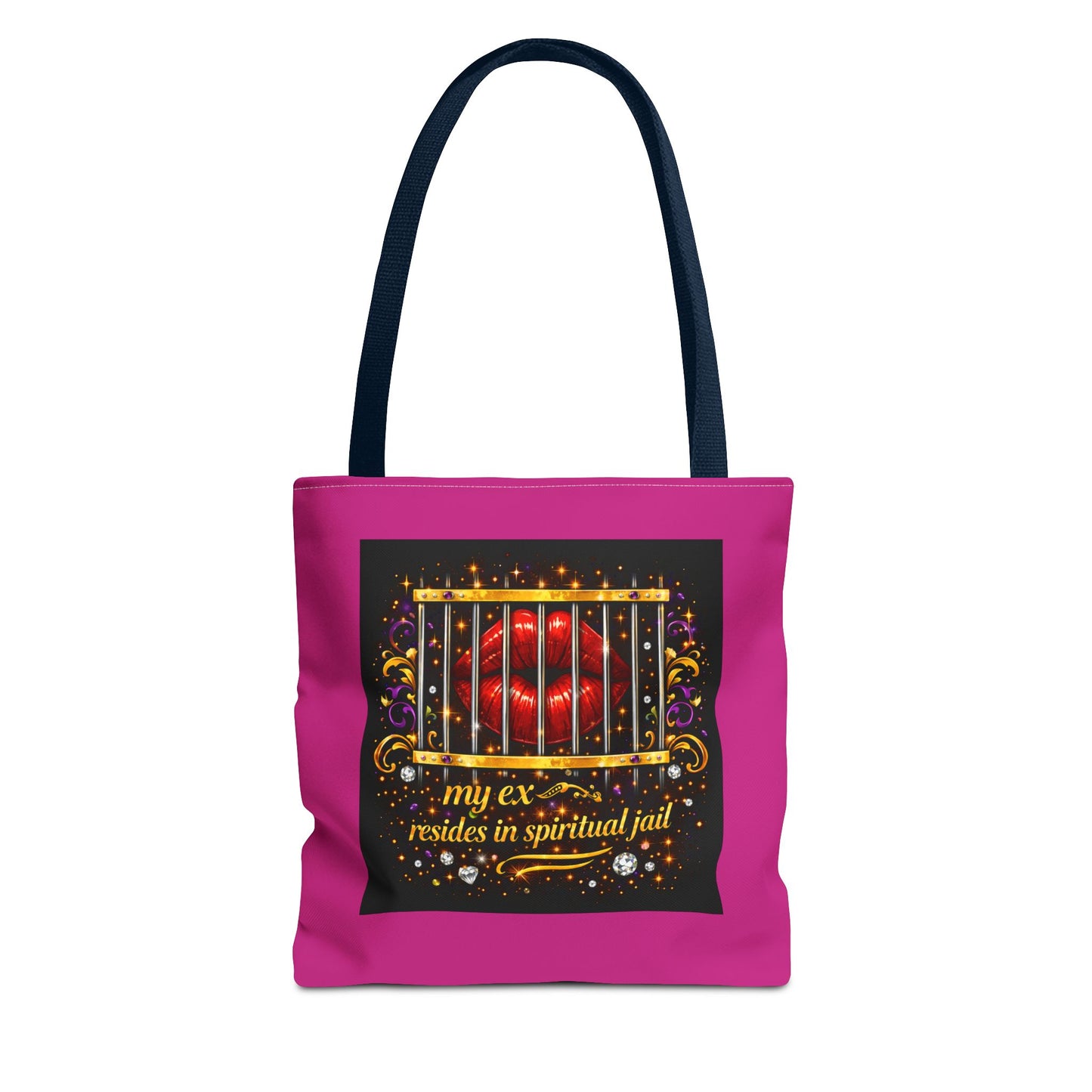 Tote Bag — "My Ex Resides in Spiritual Jail" Decorative Heart Cage Tote