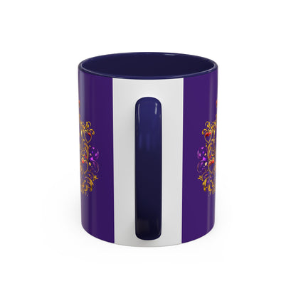 Life Is the Occasion Gold Heart Accent Coffee Mug — Inspirational Purple 11/15oz