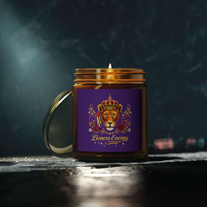 Lioness Energy Soy Candle — Coconut Apricot Wax (4oz & 9oz)