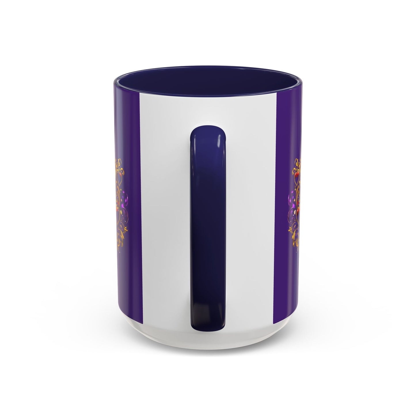 Life Is the Occasion Gold Heart Accent Coffee Mug — Inspirational Purple 11/15oz