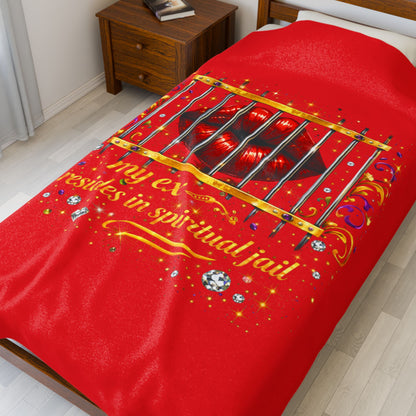 Spiritual Jail Velveteen Plush Blanket