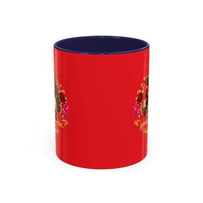 Coffee Mug — "In the End, Good Women Win" BRUNETTE Retro Pin-Up Design