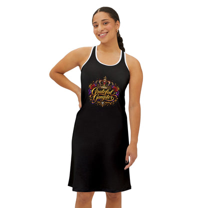 Grateful Grandma Floral Racerback Dress — Women’s Casual Summer Sundress