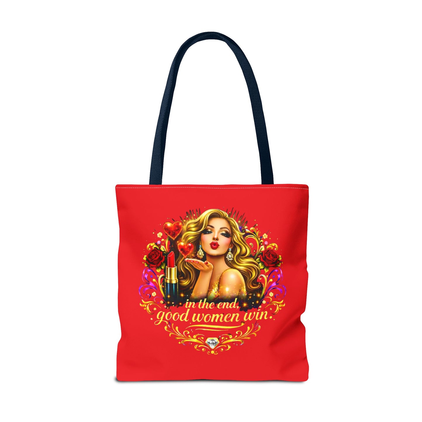 Tote Bag — "In the End, Good Women Win" Glamour Graphic Tote Blonde