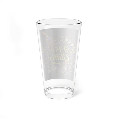 Mixing Glass — 16oz Pint Glass with "I Piss Glitter" Mardi Gras Party Design