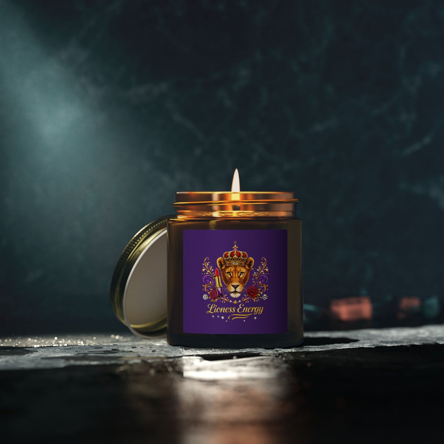 Lioness Energy Soy Candle — Coconut Apricot Wax (4oz & 9oz)