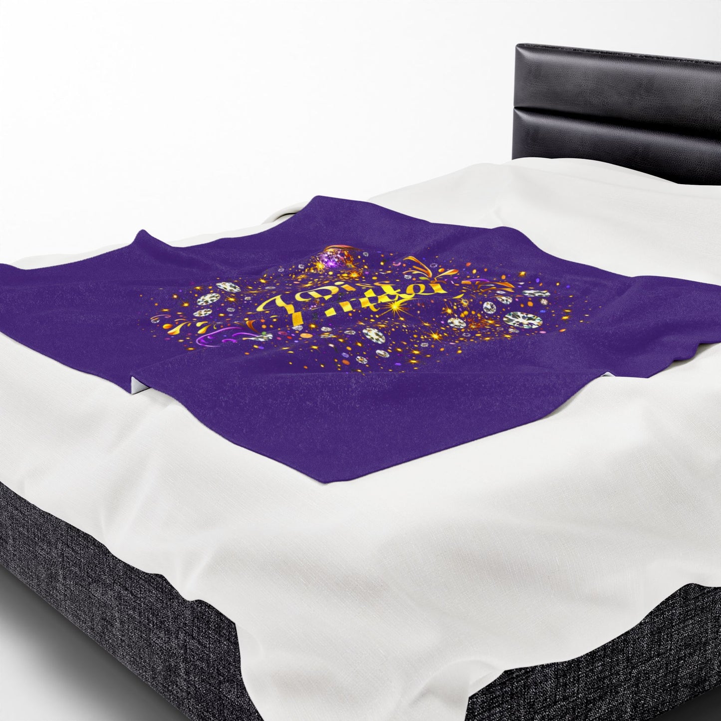 Velveteen Plush Blanket — "I Piss Glitter" Sparkle Throw for Fun, Sassy Gift