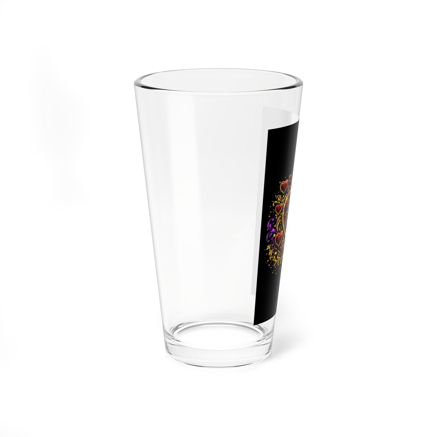 16oz Mixing Glass — "Life is the Occasion" Heart Design Cocktail Pint