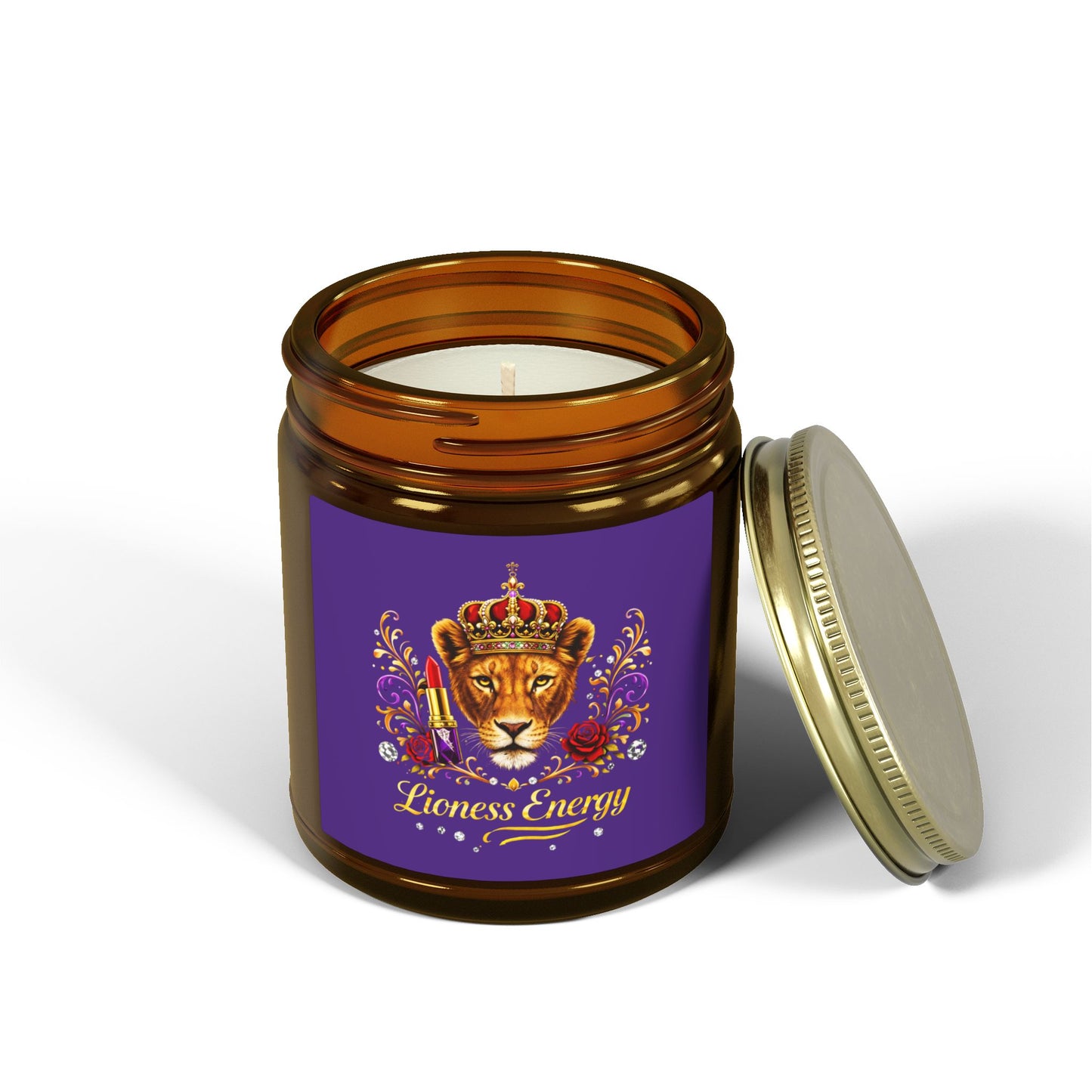 Lioness Energy Soy Candle — Coconut Apricot Wax (4oz & 9oz)