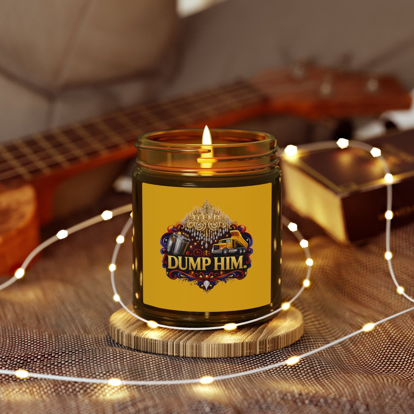 Coconut Apricot Scented Candle — 'Dump Him' Jar (4oz & 9oz)