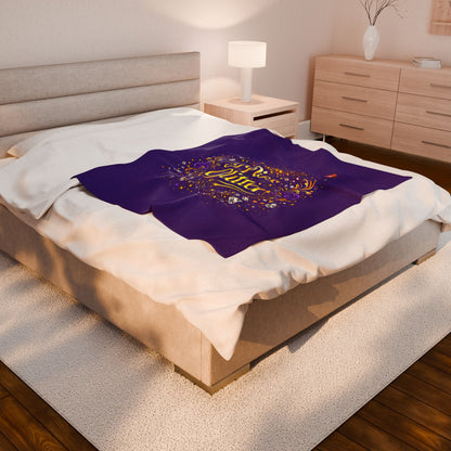 Velveteen Plush Blanket — "I Piss Glitter" Sparkle Throw for Fun, Sassy Gift