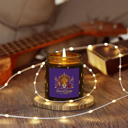 Lioness Energy Soy Candle — Coconut Apricot Wax (4oz & 9oz)