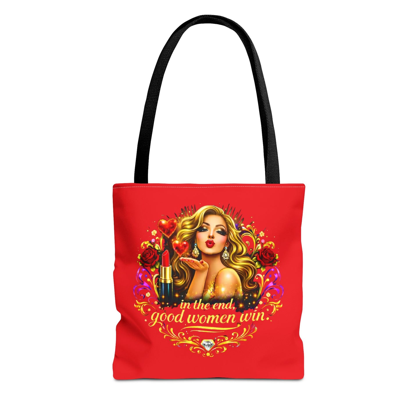 Tote Bag — "In the End, Good Women Win" Glamour Graphic Tote Blonde
