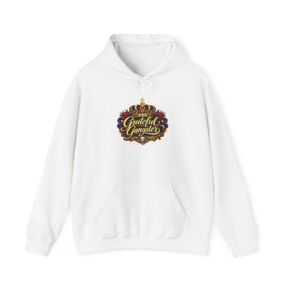 Grateful Gangster Hoodie — Vintage Crown Floral Logo Sweatshirt