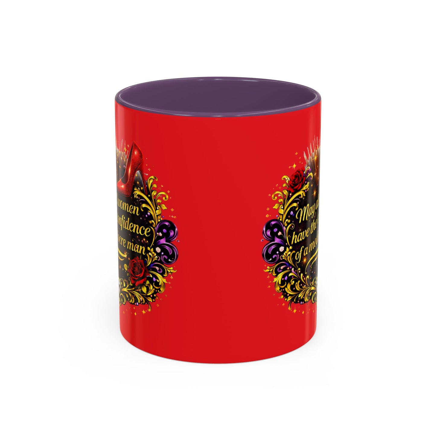 Coffee Mug — "May All Women Have the Confidence of a Mediocre Man" Red Accent