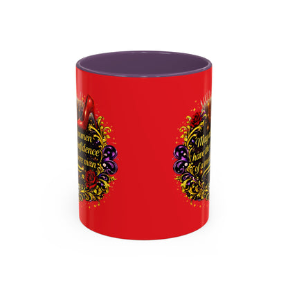 Coffee Mug — "May All Women Have the Confidence of a Mediocre Man" Red Accent