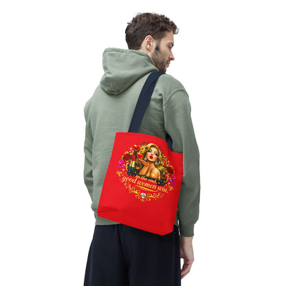 Tote Bag — "In the End, Good Women Win" Glamour Graphic Tote Blonde