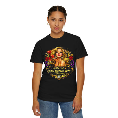 Glam Girl Graphic T‑Shirt — Vintage Pinup Lipstick Design (Good in Makeup)
