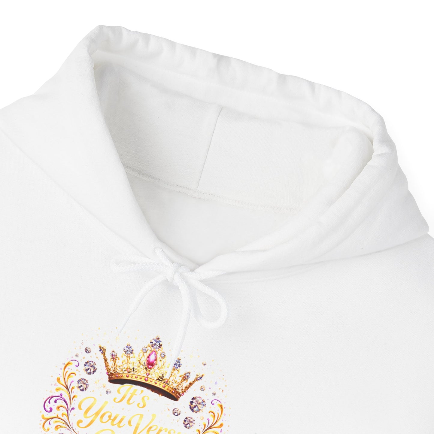 Queen Vibes Hoodie — Floral Crown "You Are Enough" Motivational Sweatshirt