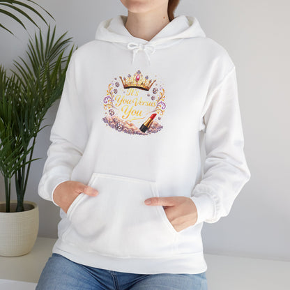 Queen Vibes Hoodie — Floral Crown "You Are Enough" Motivational Sweatshirt